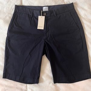 Sunspel navy cotton chino shorts - new